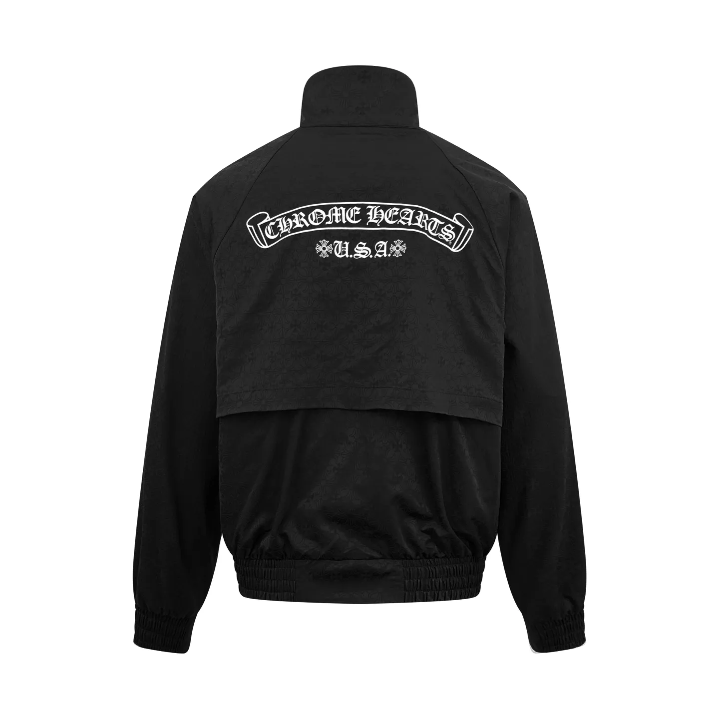 P610 Chrome Hearts full-print dark pattern zipper jacket. Customized phantom floral silk woven fabric. Excellent texture. Comfortable and close to the skin. Mainly based on obsidian black. Like star trails under the night. Encounter the CH pattern covering the body. Derived from the brand's profound cultural heritage. Quietly emerging in a looming manner. Dark pattern aesthetics. Rebellious compatibility. Low-key edge. Full of recognition. Interpretation of unparalleled fashion style. Casual sophistication. Make every touch a ceremonial experience. Process 1: Fabric jacquard technology. By weaving a full-width CH dark jacquard texture technology on the surface of the fabric, control the interweaving method of warp and weft lines. Precisely control the interweaving density and tension of the yarn to make it more three-dimensional. Process 2: Use glue printing. The printing has been modified three times with the film screen. Use glue liquid paint to print the pattern on the fabric. Bake the fabric to fix the printing pattern. Technique 3: Infrared positioning cutting machine. The precise positioning of materials is achieved through infrared emitters and infrared receivers. The accuracy can reach the micron level, thereby meeting the effect of high-precision cutting of alignment strips. Process 4: The fabrics are washed and have a better hand feel. They are not easy to deform, not easy to shrink, not easy to fade, and maintain long-term beauty. Accessories: Customized 1:1 CH zippers, customized 1:1 CH snap buttons, customized 1:1 CH leather main wheat, customized 1:1 CH leather code labels. Customized 1:1 CH trademark Fit: Loose fit Size: S M L XL Style number: CC902
